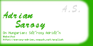 adrian sarosy business card